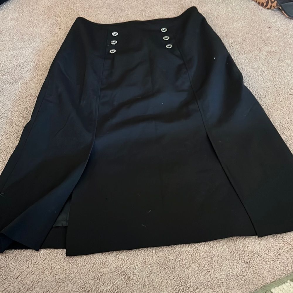 Karl lagerfeld black midi skirt 6